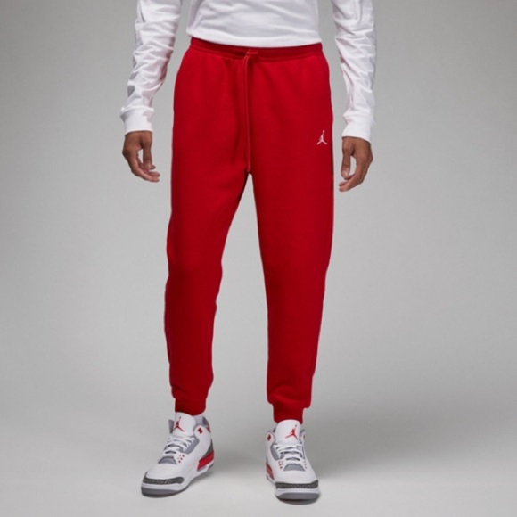 Jordan Mens Essentials Fleece Pants/Sweatpants/Joggers | Red | NEW/NWT!!🏀🔥 - Picture 1 of 8